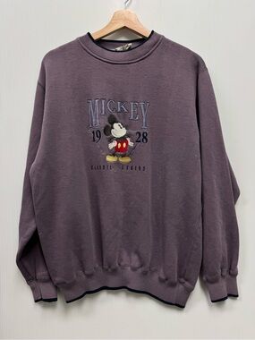 Mickey and Co. Mouse Vintage-Style Unisex Crewneck Sweatshirt - Purple